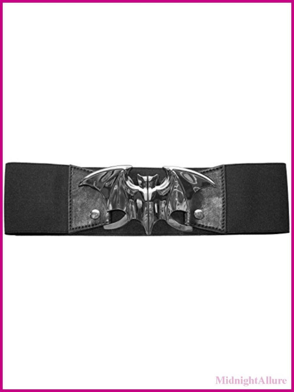 Bat Elastic Waist Belt Split Buckle Fastening Silver Finish 2XL/3XL
